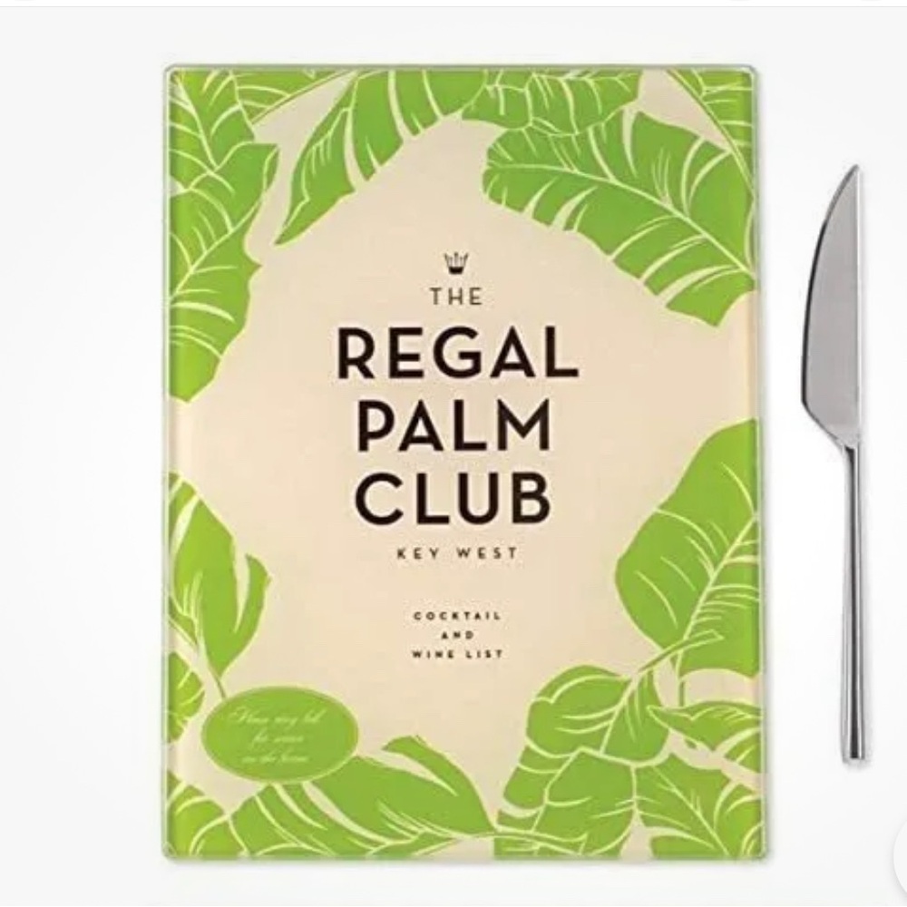 Kate spade Lenox regal palm club Key West cheese plate and knife  new in box